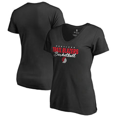 Portland Trail Blazers Women's Script Assist T-Shirt Black