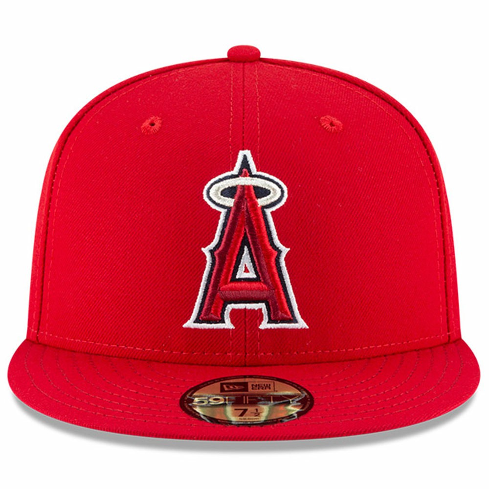 Los Angeles Angels New Era Game Authentic Collection On-Field 59FIFTY Fitted Hat - Red - New Era Lifestyle