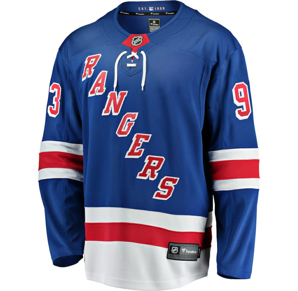 Mika Zibanejad New York Rangers Fanatics Home Breakaway Player Jersey - Blue - NHL 3005972