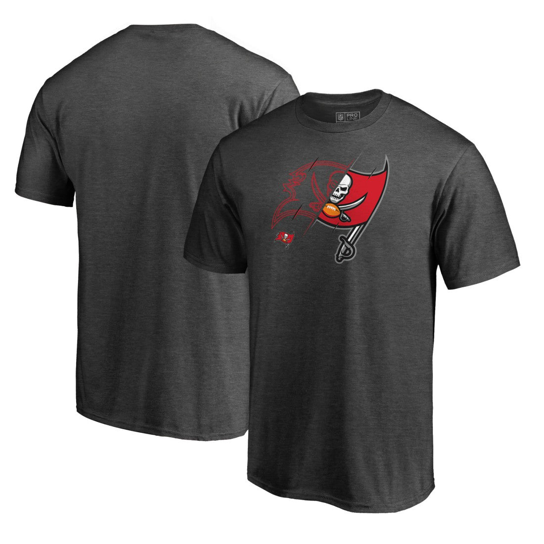 Tampa Bay Buccaneers X-Ray T-Shirt Heathered Gray