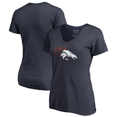 Denver Broncos Women's X-Ray V-Neck T-Shirt Navy