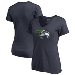 Seattle Seahawks Women's X-Ray V-Neck T-Shirt Navy