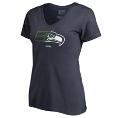 Seattle Seahawks Women's X-Ray V-Neck T-Shirt Navy