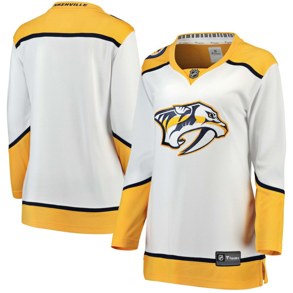 Nashville Predators Fanatics Women's Away Breakaway Jersey - White - NHL 3009287
