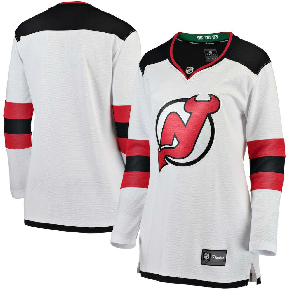 New Jersey Devils Fanatics Women's Away Breakaway Jersey - White - NHL 3009288