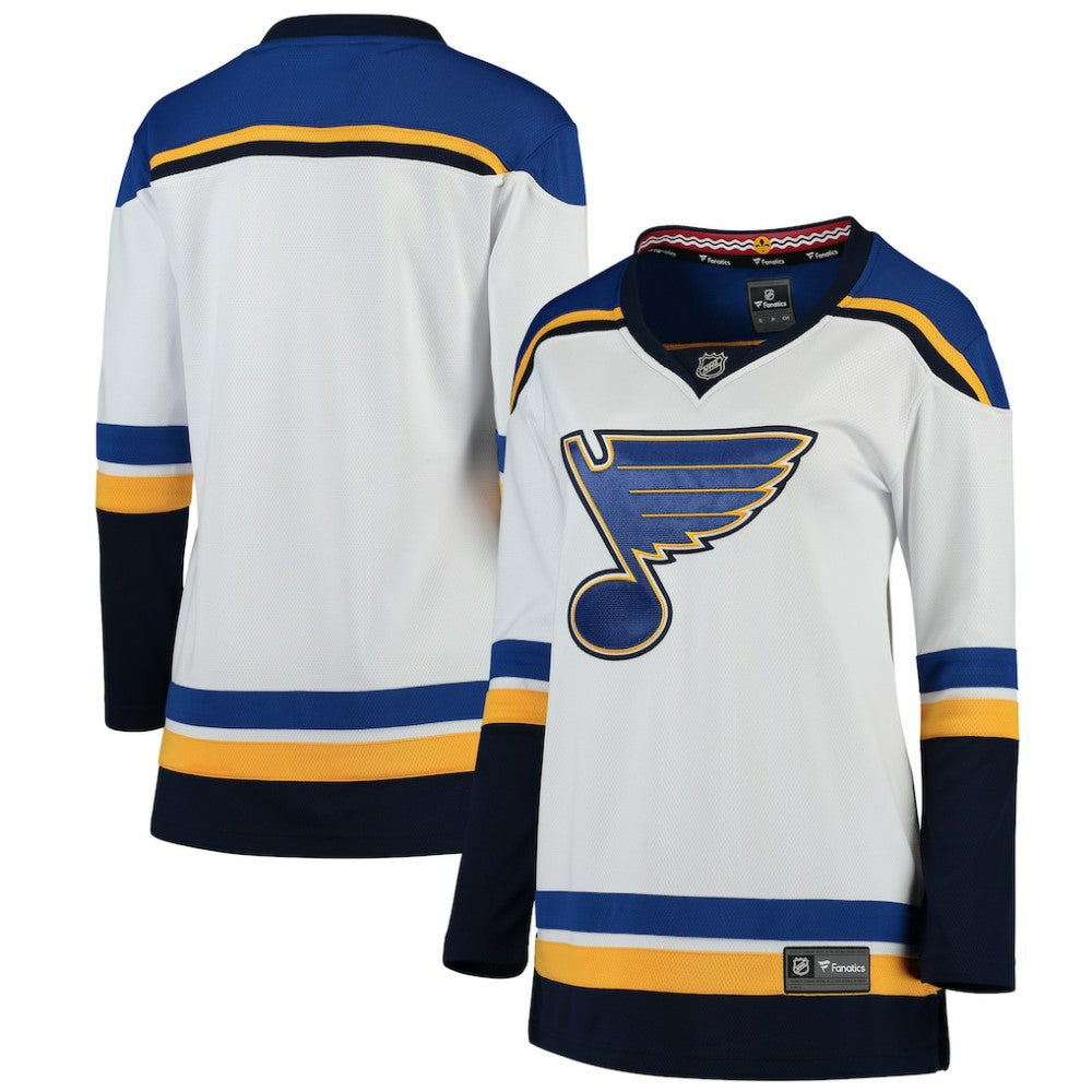 St. Louis Blues Fanatics Women's Away Breakaway Jersey - White - NHL 3009295