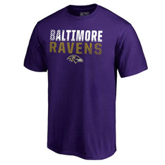 Baltimore Ravens Iconic Collection Fade Out T-Shirt Purple