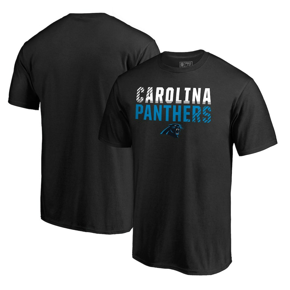 Carolina Panthers Iconic Collection Fade Out T-Shirt Black