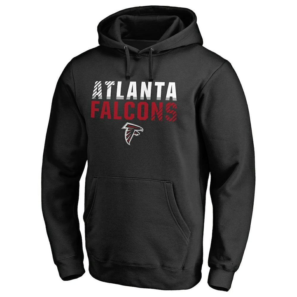 Atlanta Falcons Iconic Collection Fade Out Pullover Hoodie Black