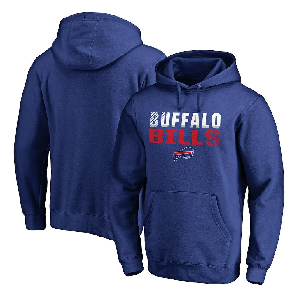 Buffalo Bills Iconic Collection Fade Out Pullover Hoodie Royal