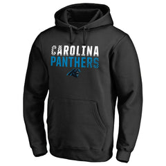 Carolina Panthers Iconic Collection Fade Out Pullover Hoodie Black