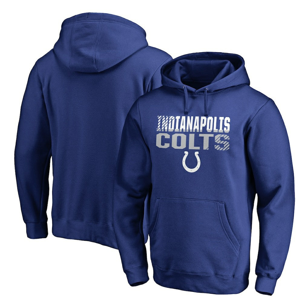 Indianapolis Colts Iconic Collection Fade Out Pullover Hoodie Royal