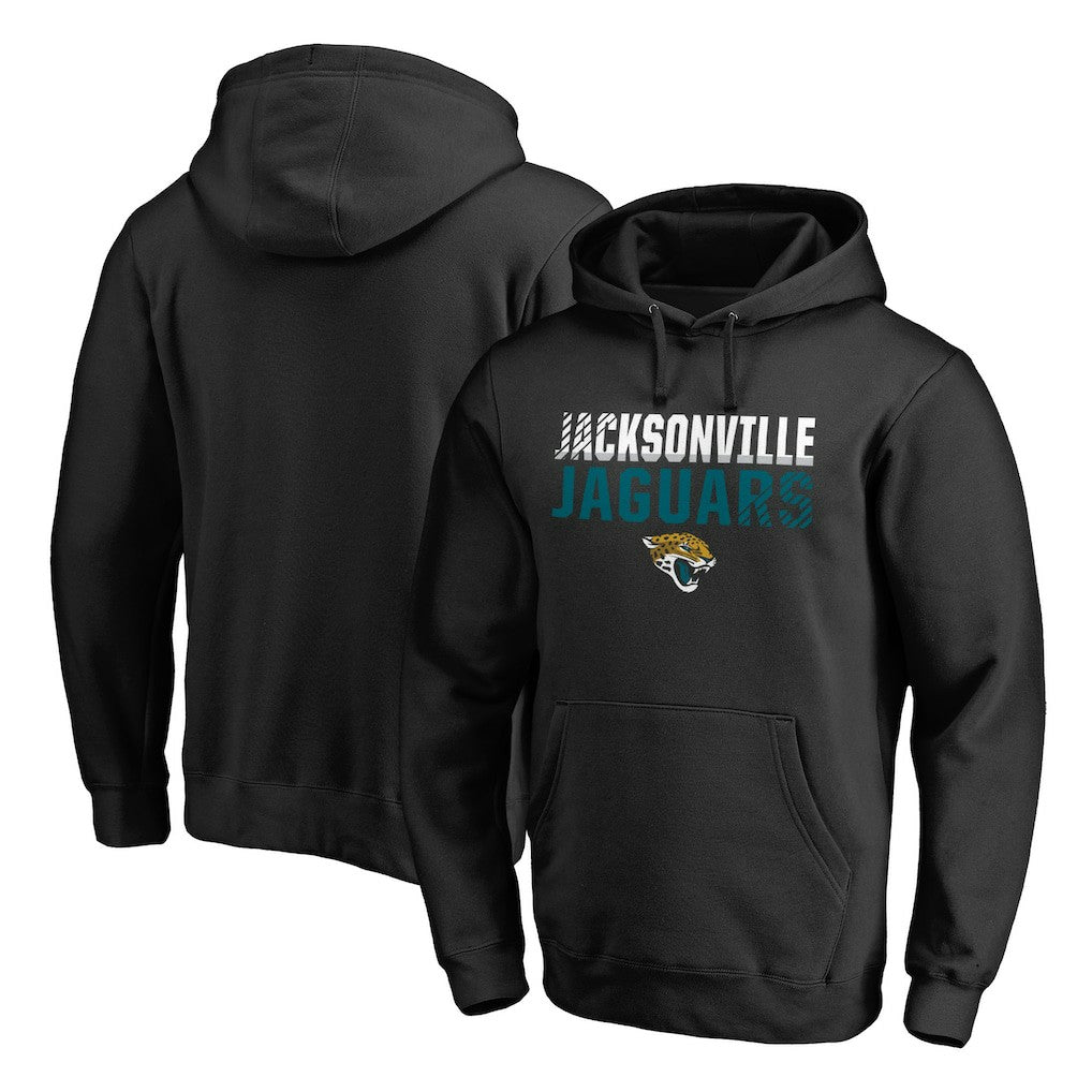 Jacksonville Jaguars Iconic Collection Fade Out Pullover Hoodie Black