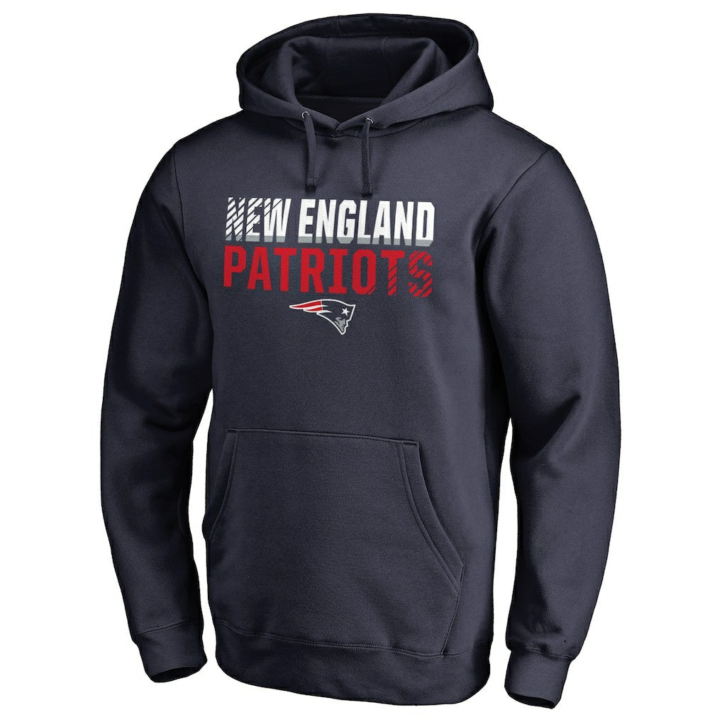 New England Patriots Iconic Collection Fade Out Pullover Hoodie Navy