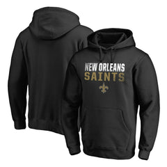 New Orleans Saints Iconic Collection Fade Out Pullover Hoodie Black