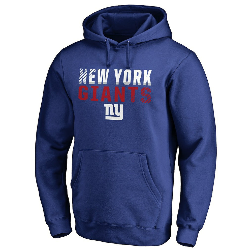 New York Giants Iconic Collection Fade Out Pullover Hoodie Royal