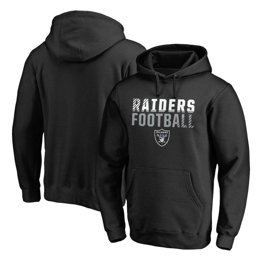 Las Vegas Raiders Iconic Collection Fade Out Pullover Hoodie Black