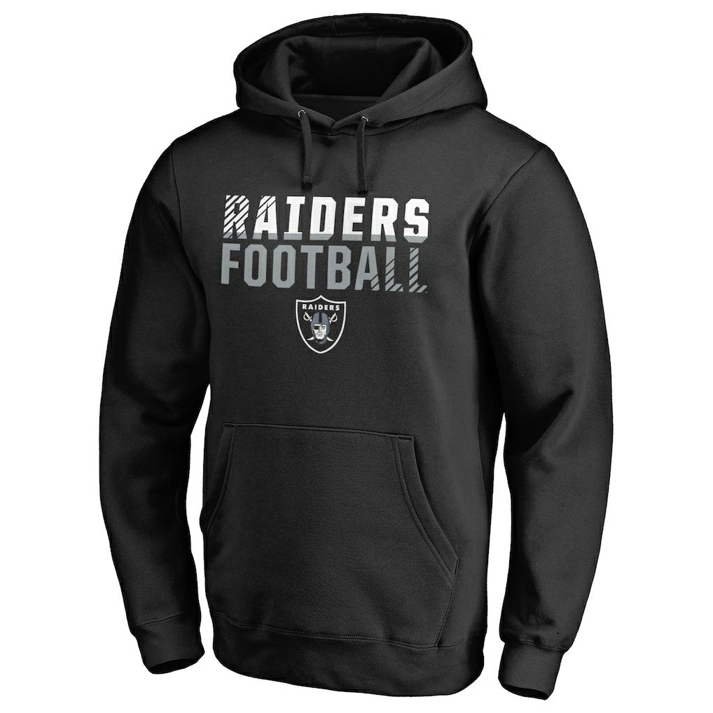 Las Vegas Raiders Iconic Collection Fade Out Pullover Hoodie Black