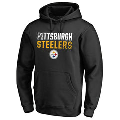 Pittsburgh Steelers Iconic Collection Fade Out Pullover Hoodie Black