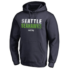 Seattle Seahawks Iconic Collection Fade Out Pullover Hoodie College Navy
