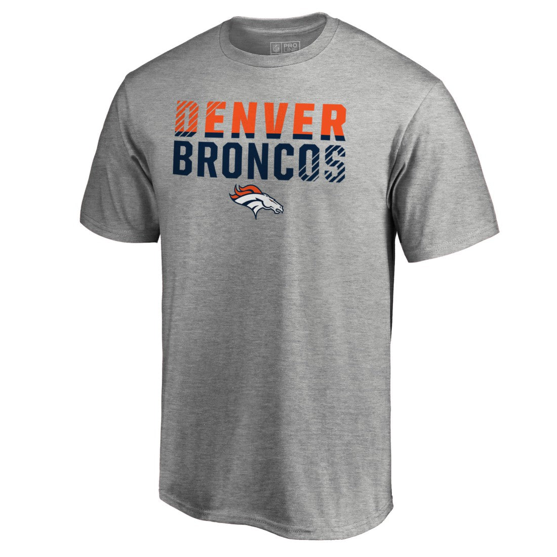 Denver Broncos Iconic Collection Fade Out T-Shirt Ash