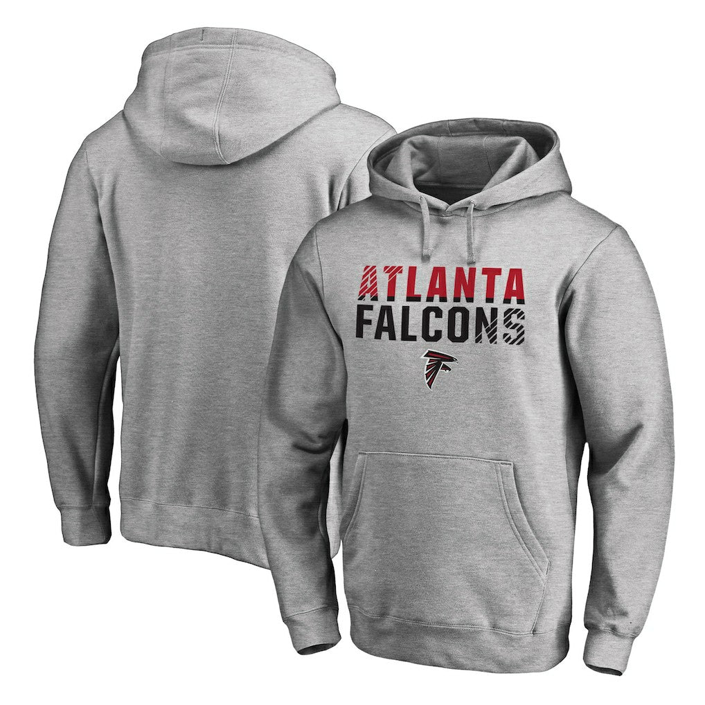 Atlanta Falcons Iconic Collection Fade Out Pullover Hoodie Ash