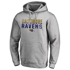 Baltimore Ravens Iconic Collection Fade Out Pullover Hoodie Ash