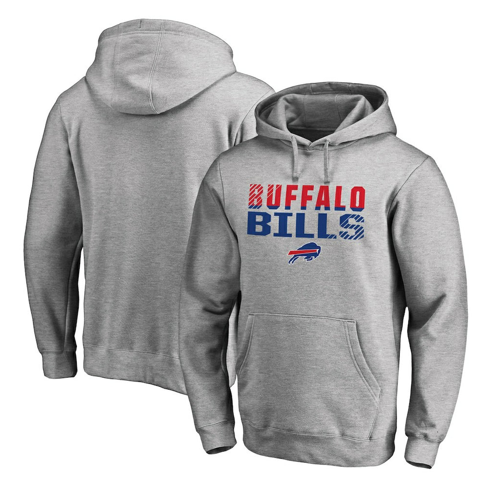 Buffalo Bills Iconic Collection Fade Out Pullover Hoodie Ash