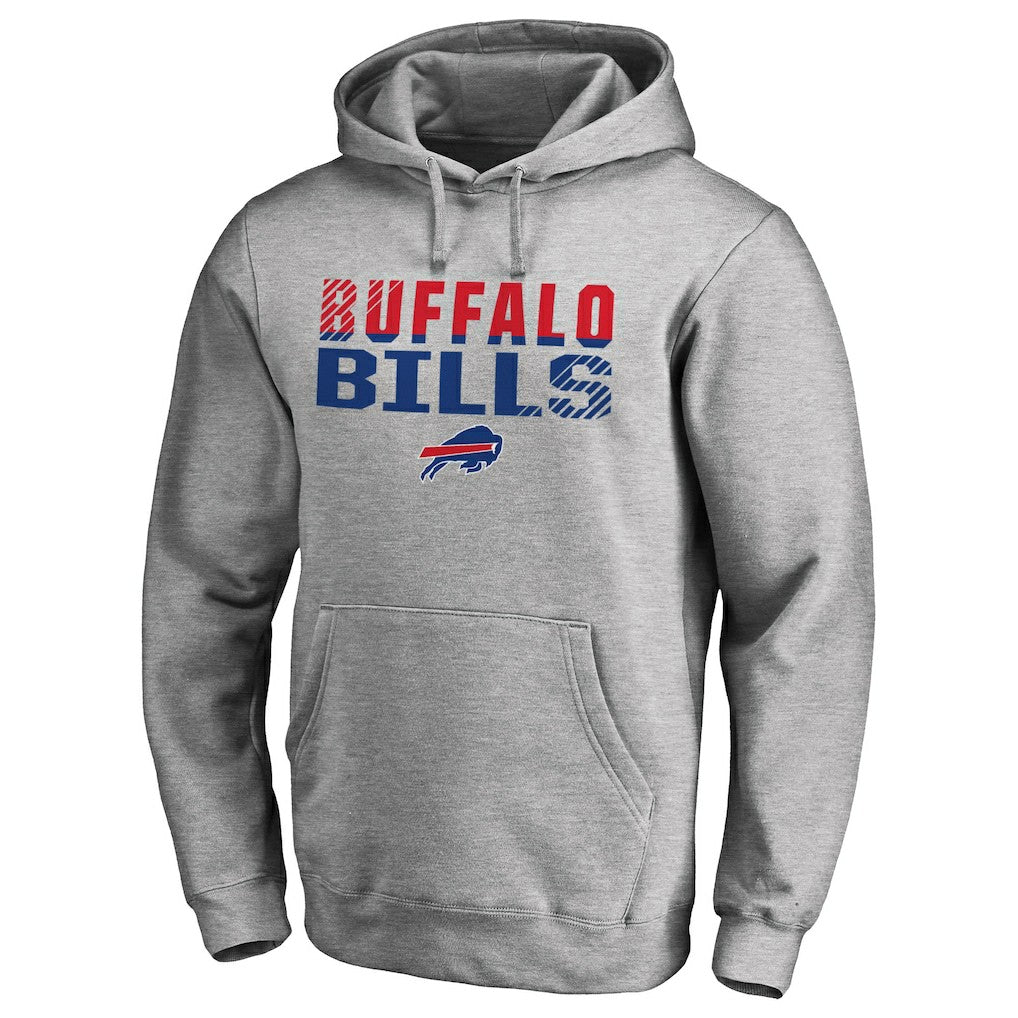 Buffalo Bills Iconic Collection Fade Out Pullover Hoodie Ash