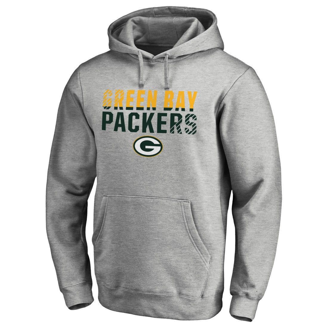 Green Bay Packers Iconic Collection Fade Out Pullover Hoodie Ash