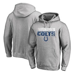 Indianapolis Colts Iconic Collection Fade Out Pullover Hoodie Ash