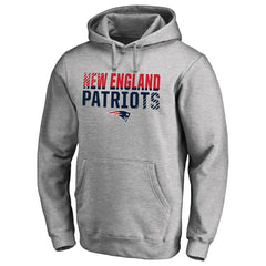 New England Patriots Iconic Collection Fade Out Pullover Hoodie Ash