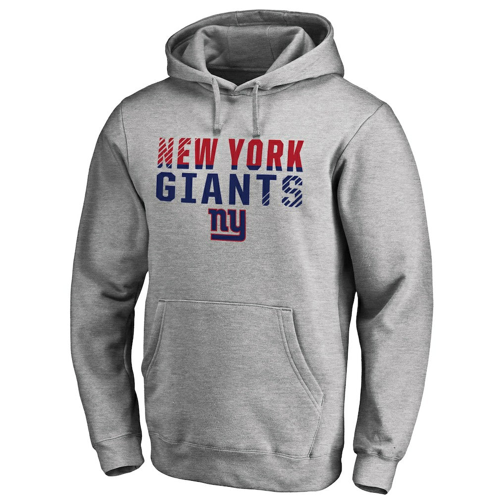 New York Giants Iconic Collection Fade Out Pullover Hoodie Ash