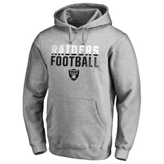 Las Vegas Raiders Iconic Collection Fade Out Pullover Hoodie Ash