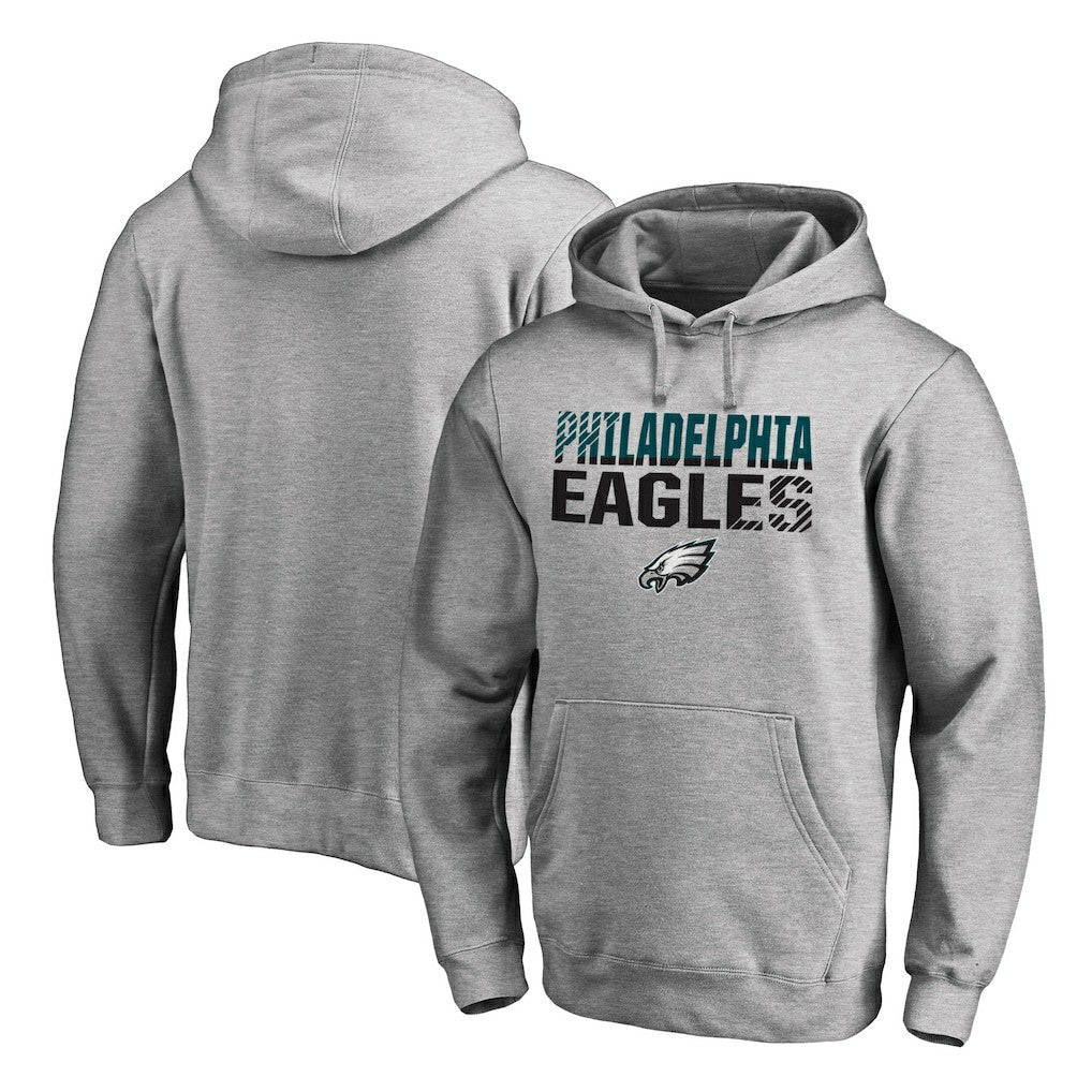 Philadelphia Eagles Iconic Collection Fade Out Pullover Hoodie Ash