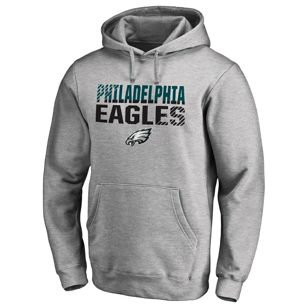 Philadelphia Eagles Iconic Collection Fade Out Pullover Hoodie Ash