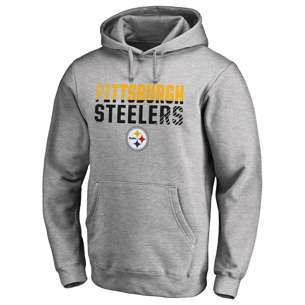 Pittsburgh Steelers Iconic Collection Fade Out Pullover Hoodie Ash
