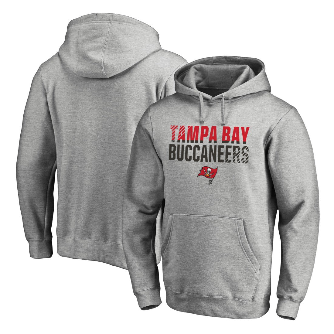 Tampa Bay Buccaneers Iconic Collection Fade Out Pullover Hoodie Ash