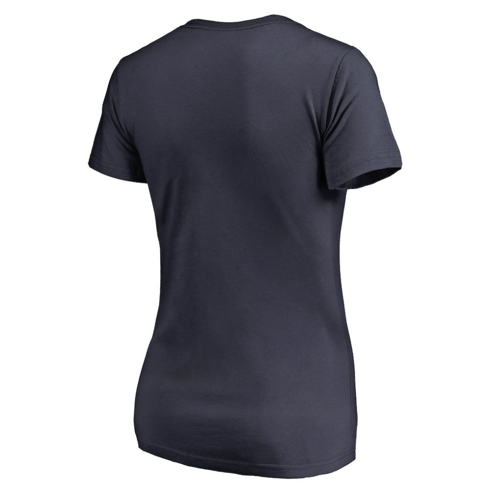 Detroit Tigers Women's Script Assist V-Neck T-Shirt - Navy - MLB Lifestyle