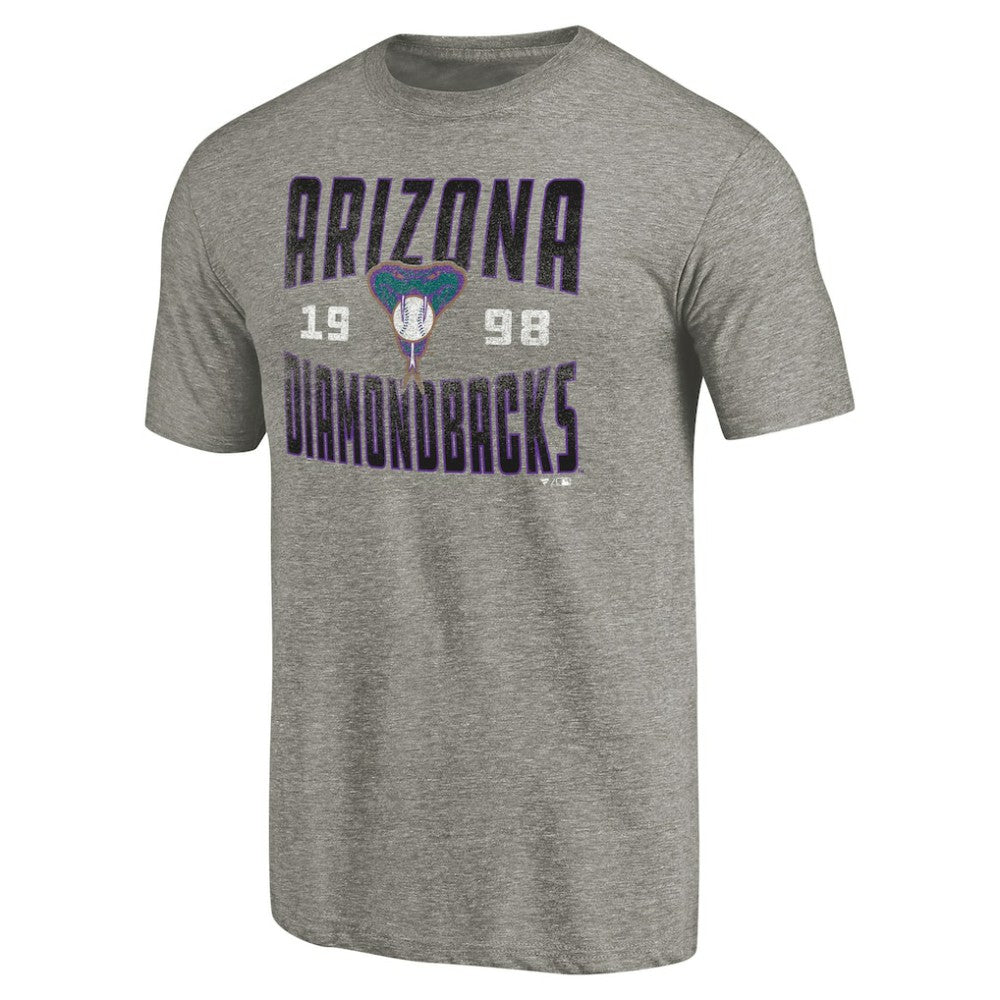 Arizona Diamondbacks Cooperstown Collection Antique Stack Tri-Blend T-Shirt - Gray - MLB on Sale