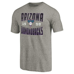 Arizona Diamondbacks Cooperstown Collection Antique Stack Tri-Blend T-Shirt - Gray - MLB on Sale