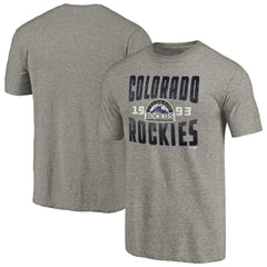 Colorado Rockies Cooperstown Collection Antique Stack Tri-Blend T-Shirt - Gray - MLB Online