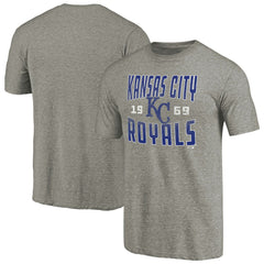 Kansas City Royals Cooperstown Collection Antique Stack Tri-Blend T-Shirt - Gray - MLB Online