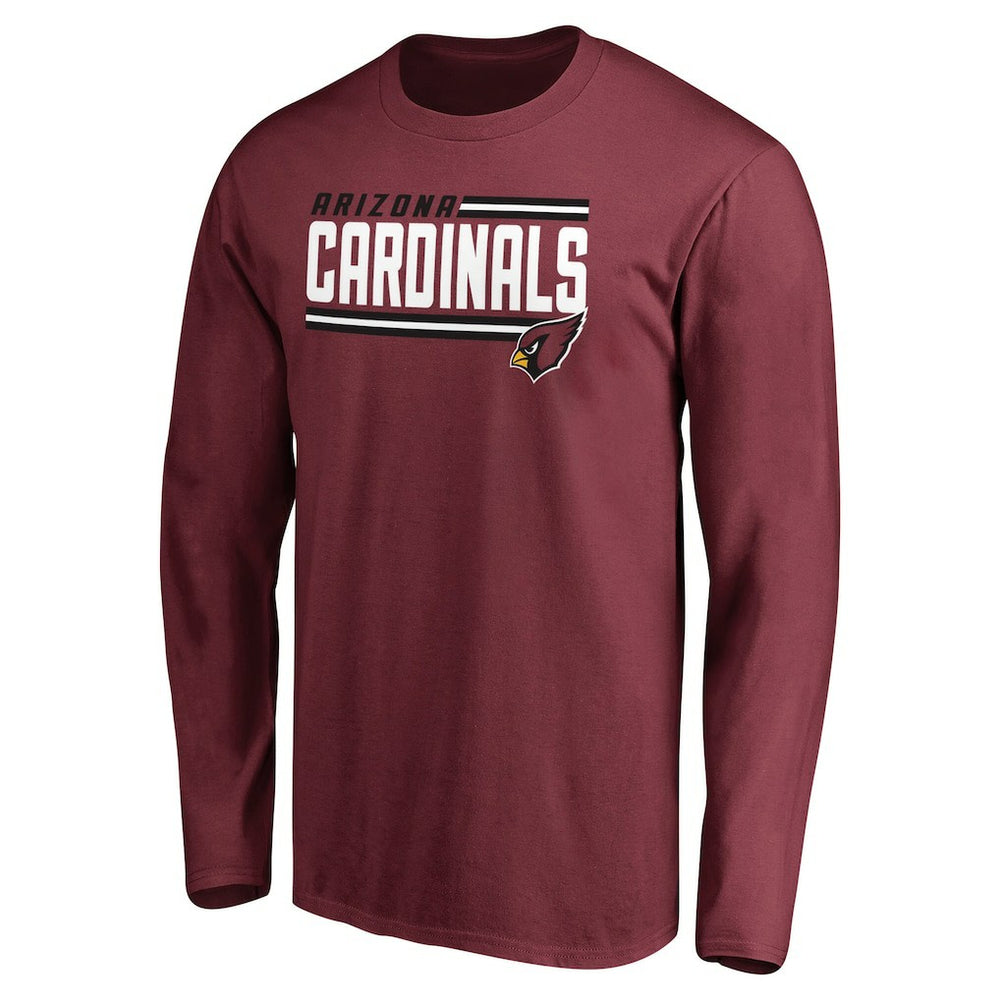Arizona Cardinals Iconic Collection On Side Stripe Long Sleeve T-Shirt Cardinal