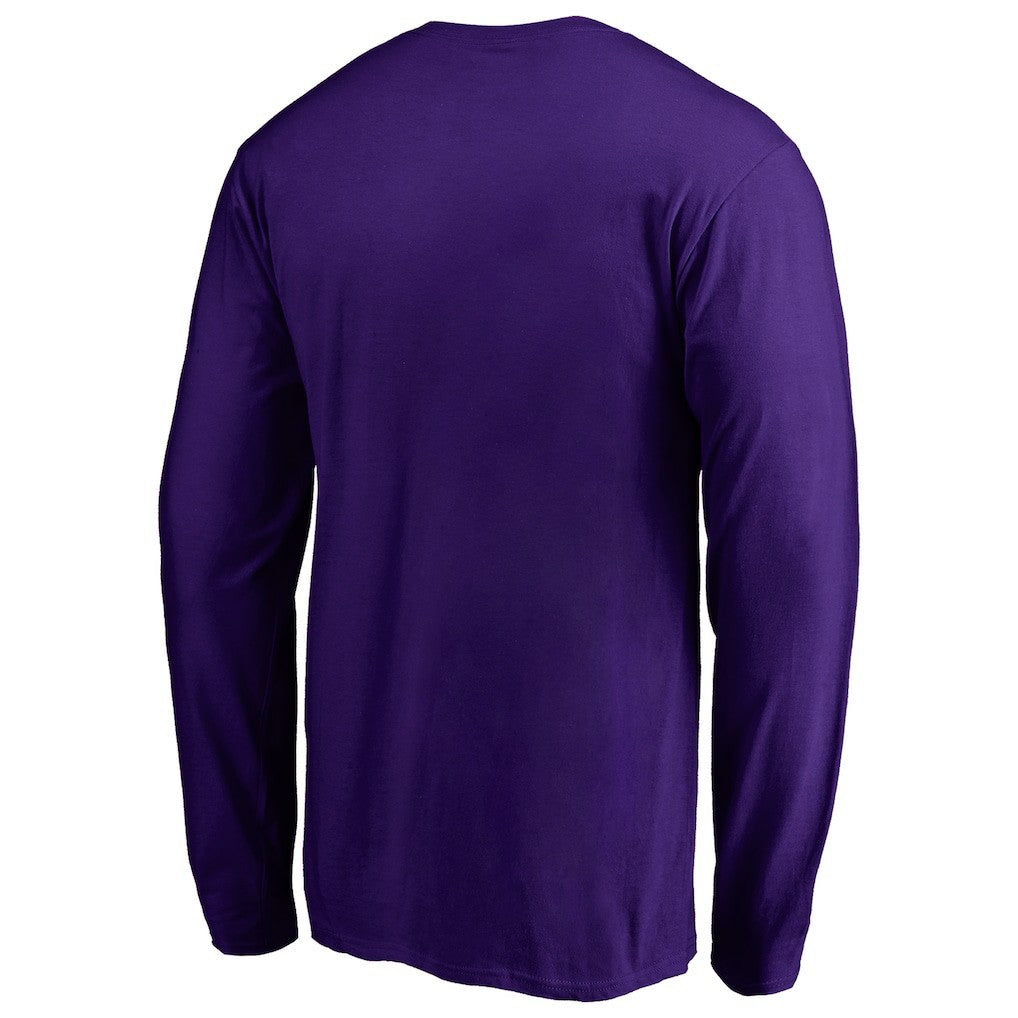 Baltimore Ravens Iconic Collection On Side Stripe Long Sleeve T-Shirt Purple