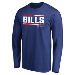 Buffalo Bills Iconic Collection On Side Stripe Long Sleeve T-Shirt Royal