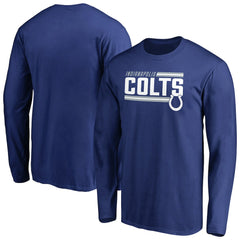 Indianapolis Colts Iconic Collection On Side Stripe Long Sleeve T-Shirt Royal