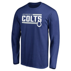Indianapolis Colts Iconic Collection On Side Stripe Long Sleeve T-Shirt Royal