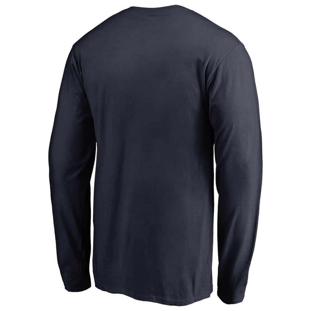 Seattle Seahawks Iconic Collection On Side Stripe Long Sleeve T-Shirt College Navy