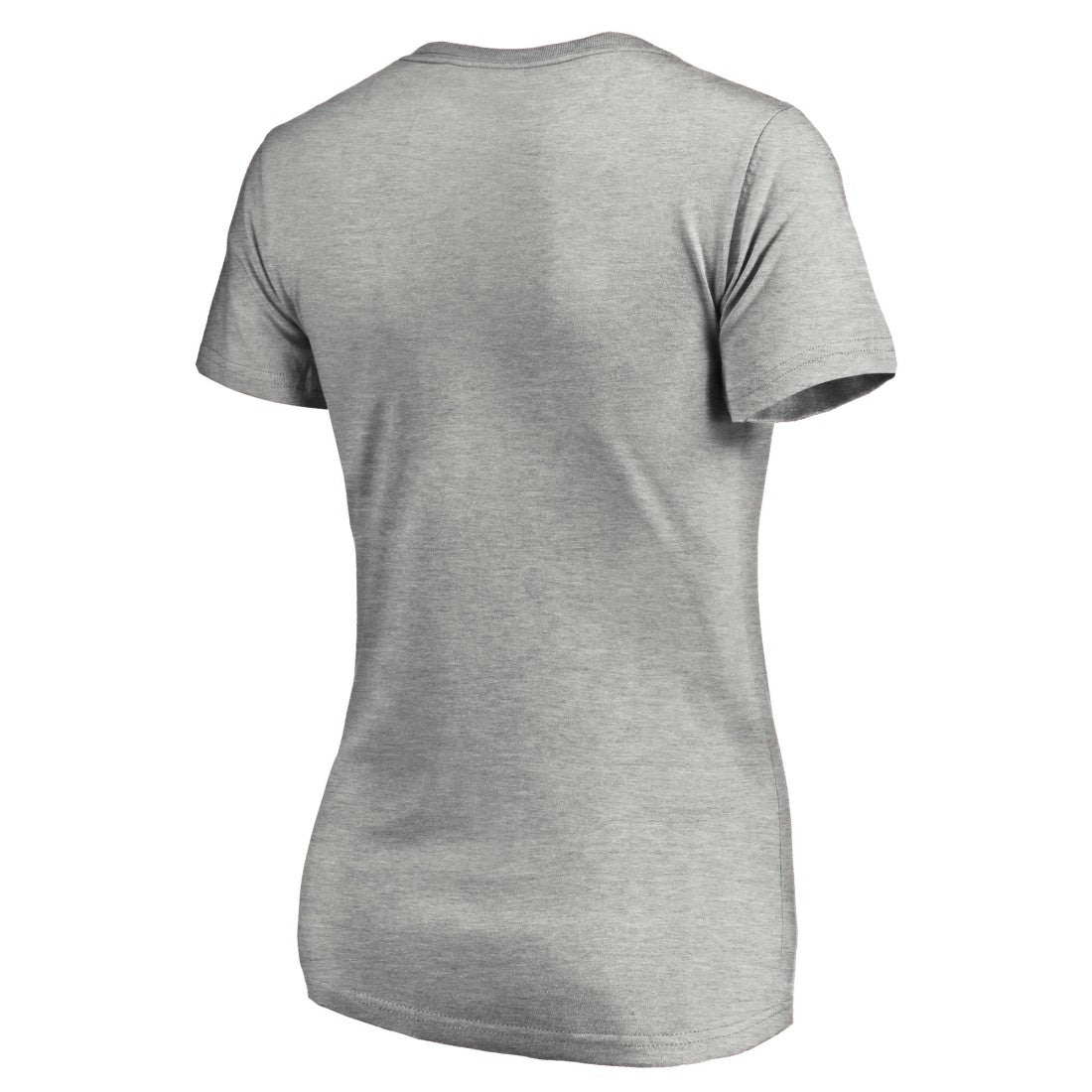 Seattle Seahawks Women's Iconic Collection On Side Stripe V-Neck T-Shirt Heather Gray